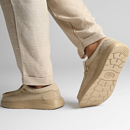 Hey Dude - Wally Comf Suede Tan loafers
