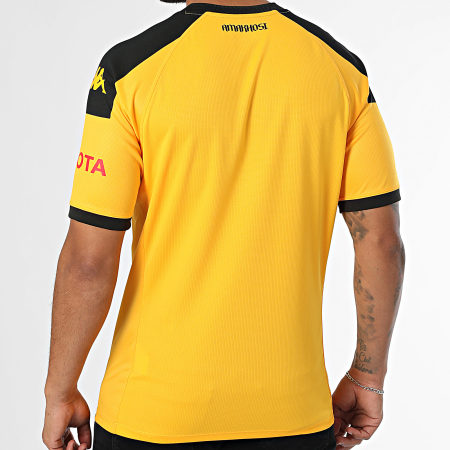Kappa - Camiseta de fútbol Kombat Kaizer Chiefs 361U8NW Amarillo Negro
