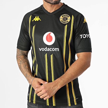 Kappa - Camiseta de fútbol Kombat Kaizer Chiefs 361U8NW Negra