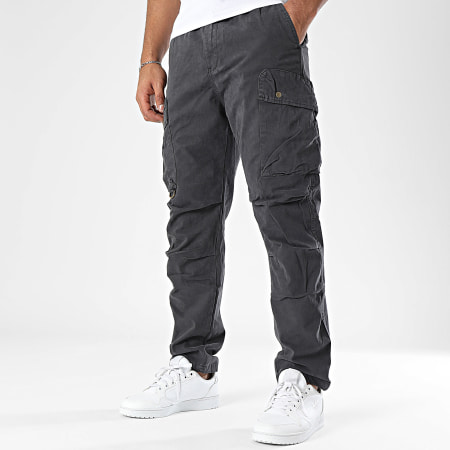 KZR - Pantalones Cargo Gris Carbón