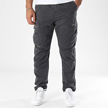 KZR - Pantalones Cargo Gris Carbón