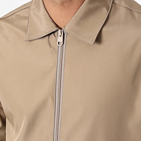 KZR - Ensemble Veste Zippée Et Pantalon Camel
