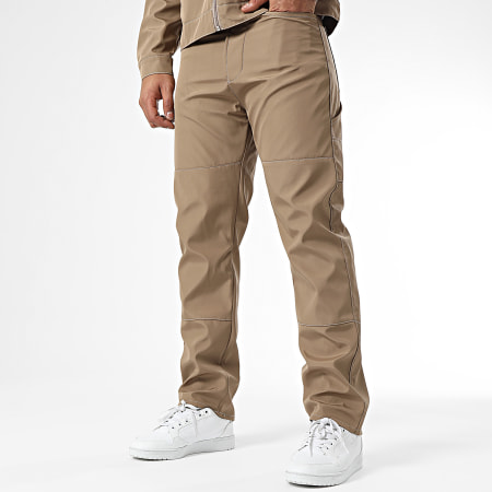 KZR - Ensemble Veste Zippée Et Pantalon Camel