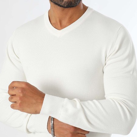 LBO - Lot De 2 Pulls Col V 1283 1282 Noir Blanc