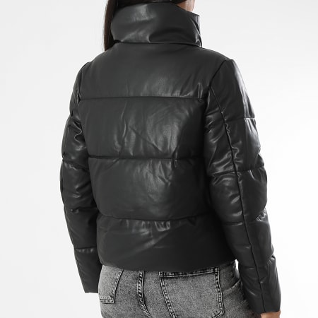 Only - Doudoune Femme Elsie Faux Leather Noir