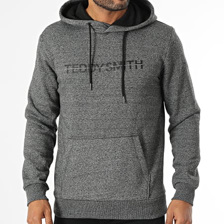 Teddy Smith - Sweat Capuche Osborn 10717000D Gris Anthracite Chiné