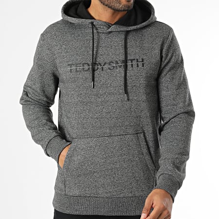 Teddy Smith - Sweat Capuche Osborn 10717000D Gris Anthracite Chiné
