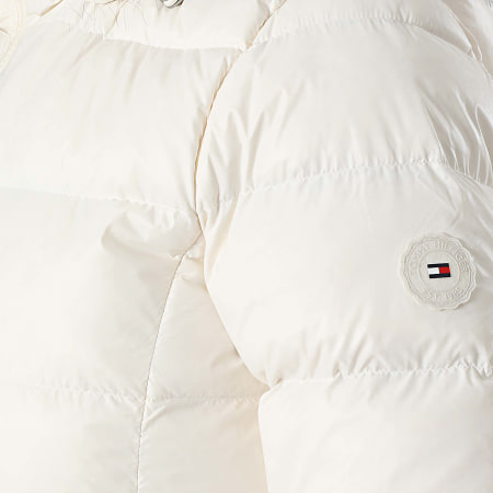 Tommy Hilfiger - Abrigo largo con capucha para mujer Gloss Down Tyra 3122 White
