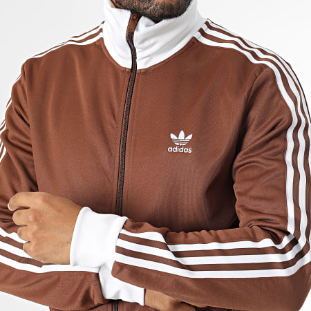 Adidas Originals - Veste Zippée A Bandes Classic IY9879 Marron