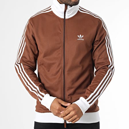 Adidas Originals Veste Zippee A Bandes Classic IY9879 Marron LaBoutiqueOfficielle
