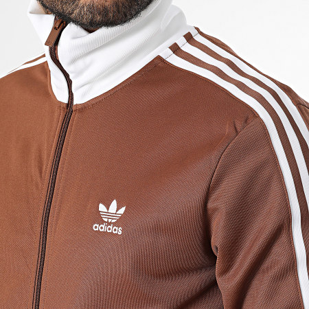 Adidas Originals - Veste Zippée A Bandes Classic IY9879 Marron