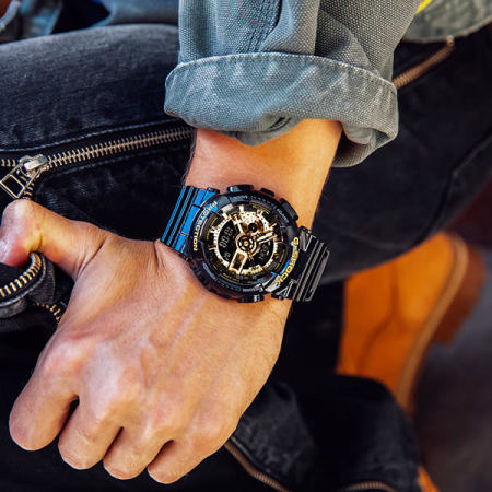 G-Shock - Montre G-Shock GA-110GB Noir Doré