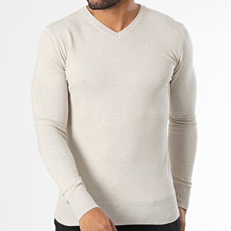 Classic Series - Pull Col V Beige