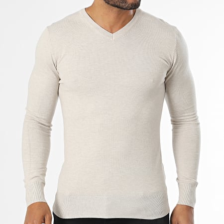Classic Series - Pull Col V Beige