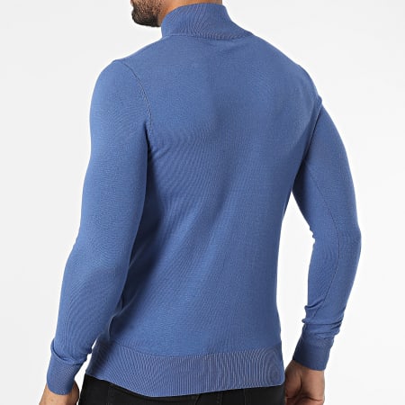 Classic Series - Pull Col Zippé Bleu Roi