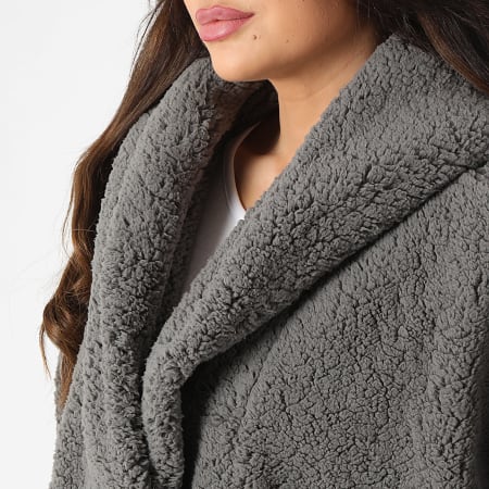 Classic Series - Manteau Fourrure Capuche Femme Cuddle Coatigan Gris