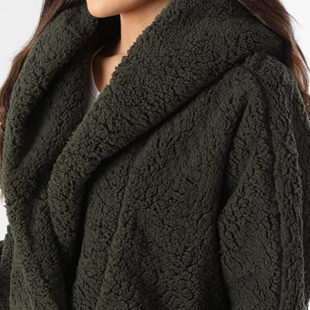 Classic Series - Vrouwen Knuffel Vest Capuchon Bontjas Khaki Groen