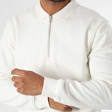Only And Sons - Sweat Col Zippé Abbott Blanc