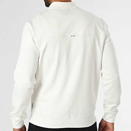 Only And Sons - Sweat Col Zippé Abbott Blanc
