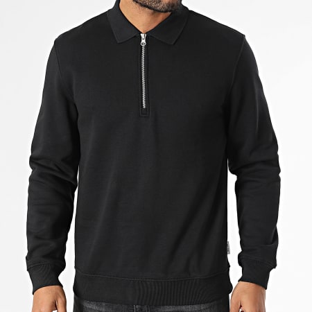 Only And Sons - Sweat Col Zippé Abbott Noir