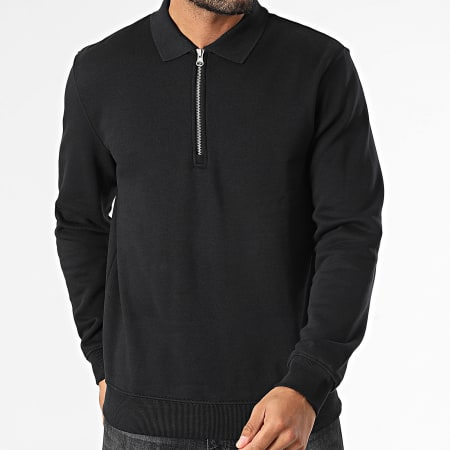 Only And Sons - Sweat Col Zippé Abbott Noir
