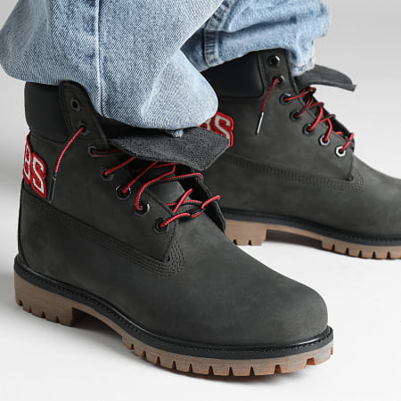 Timberland Boots Premium 6 In Lace Waterproof Medium A2P6W Dark Grey Nubuck LaBoutiqueOfficielle