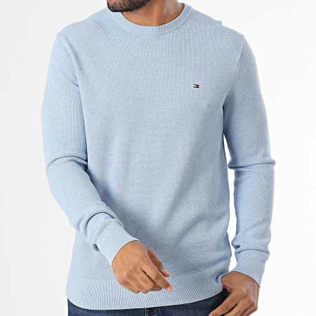 Tommy Hilfiger Pull Essential Structure 6347 Bleu Clair Chine LaBoutiqueOfficielle