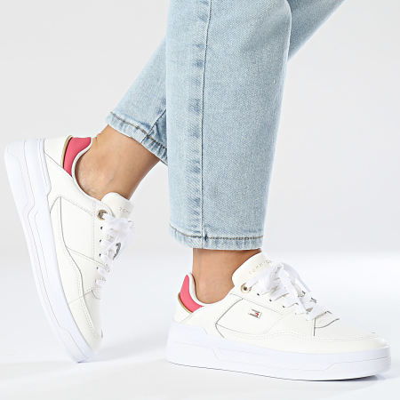 Tommy Hilfiger - Baskets Femme Essential 8261 Ancient White Heritage Pink