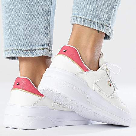 Tommy Hilfiger - Baskets Femme Essential 8261 Ancient White Heritage Pink