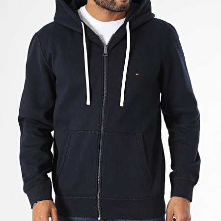 Tommy Hilfiger - Sweat Zippé Capuche Essential 7234 Bleu Marine