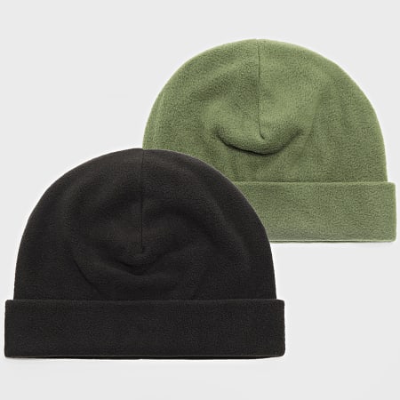 Urban Classics - Lot De 2 Bonnets TB5825 Vert Noir
