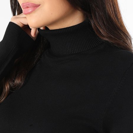 Vero Moda - Pull Col Roulé Femme Glory Noir