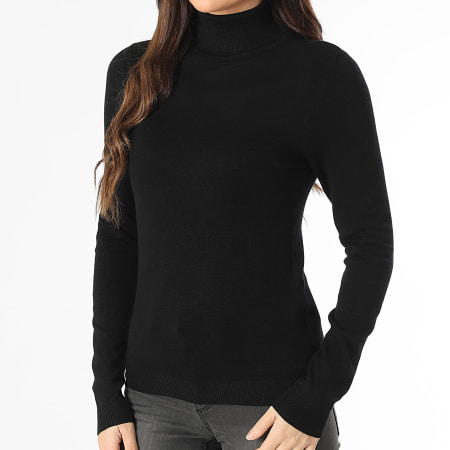 Vero Moda - Pull Col Roulé Femme Glory Noir