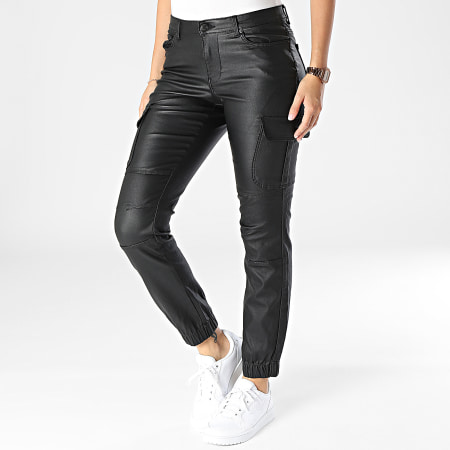 Vero Moda - Pantalon Cargo Femme Ankle Noir