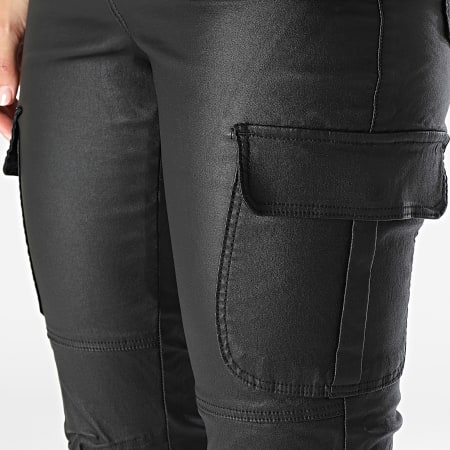 Vero Moda - Pantalon Cargo Femme Ankle Noir