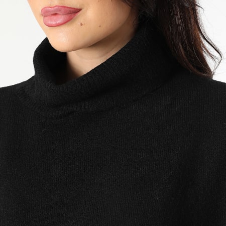 Vero Moda - Poncho Col Roulé Femme Mary Noir