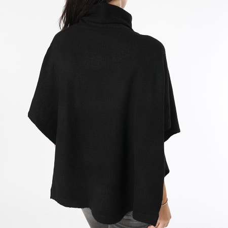 Vero Moda - Poncho Col Roulé Femme Mary Noir