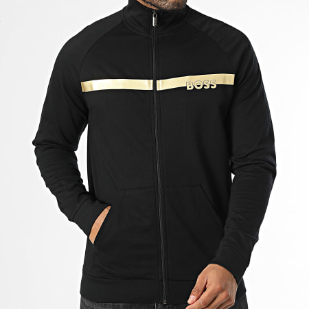 BOSS - Zipped Sweat Authentic Jacket Z 50527453 Black Gold - Ryses
