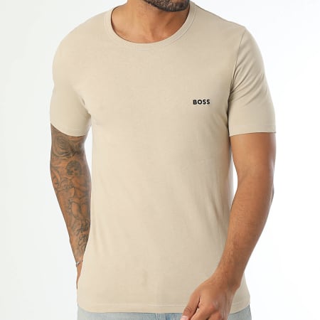 BOSS - Lot De 3 Tee Shirts 50517858 Noir Beige Vert Kaki