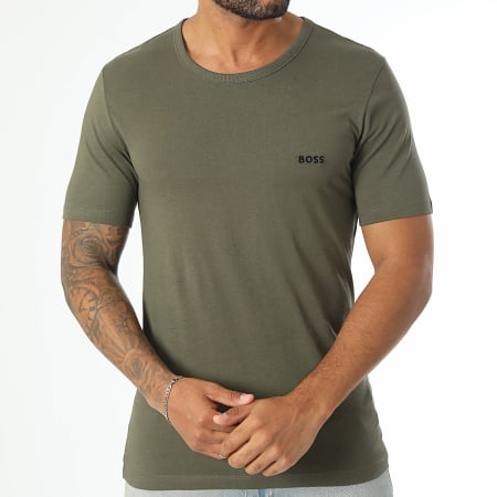 BOSS - Lot De 3 Tee Shirts 50517858 Noir Beige Vert Kaki