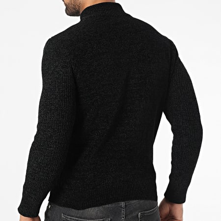 Classic Series - Pull Col Zippé Noir