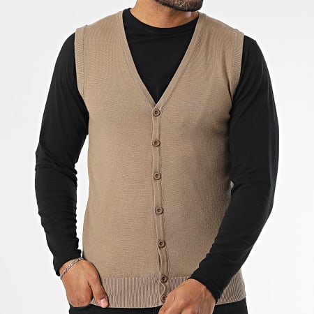 Classic Series - Chaleco sin mangas beige oscuro