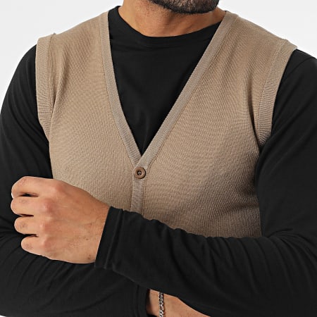 Classic Series - Chaleco sin mangas beige oscuro