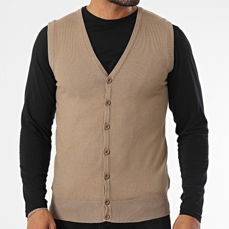 Classic Series - Chaleco sin mangas beige oscuro