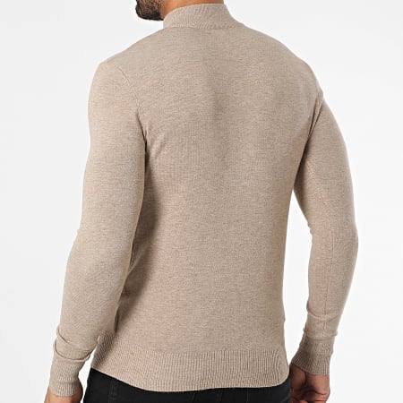 Classic Series - Jersey Cuello Chimenea 665 Beige Jaspeado