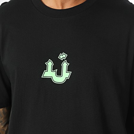 Mougli x La Jungle - Tee Shirt Oversize Logo Noir Vert Fluo