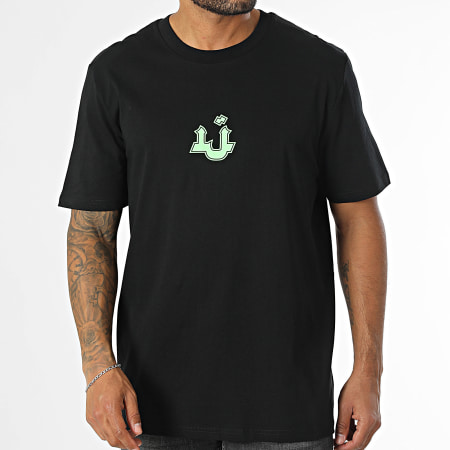 Mougli x La Jungle - Tee Shirt Oversize Logo Noir Vert Fluo