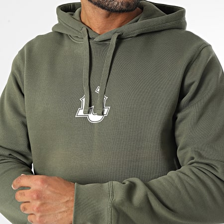 Mougli x La Jungle - Sweat Capuche Logo Vert Kaki Blanc