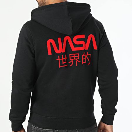 NASA Felpa con zip e cappuccio Giappone Rosso Nero Ryses