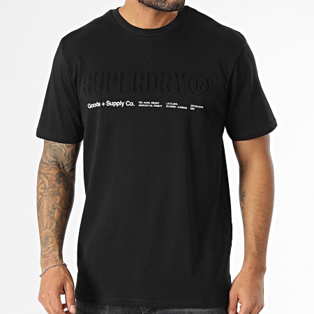 Superdry - Camiseta Loose Utility Sport Logo M1012029A Negro